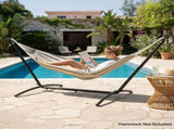 9ft Steel Hammock with Built-in Wheel, Portable Hammock for Outside, Heavy-Duty Hammock 35613179