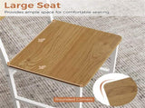 4 PCS Industrial Dining Chairs, 330LBS Capacity Metal Frame Kitchen Side Chairs, Natural 84730965