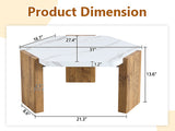 31-inch modern-style hexagonal coffee table,with white marble surface W1512P359221
