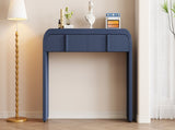 TREXM Modern Console Table with 2 Storage Drawers, Fluted Entryway Table with Rounded Silhouette for N715P196580M
