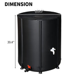 ZUN 132 Gallon Folding Rain Barrel Water Collector Black 97678622