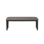 ZUN Transitional Look Gray Finish Wood Framed 1pc Bench Fabric Upholstered Seat Casual Dining Furniture B01161216