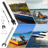 Boat Transom Saver, 28-40in Adjustable Outboard Motor Support - Heavy Duty Steel, Shock-Absorbing 82075769