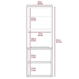 Medicine Single Door Cabinet 32" H, Two Interior Shelves, Two External Shelves, Light Gray B097133165