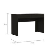 ZUN Black Wengue 2-Drawer Computer Desk B06280444