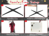 Halloween 8ft Sound-Activated Grim Reaper - Flashing Red Eyes, Scary Sounds, Adjustable Arms, 47758798