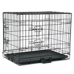 ZUN 24" Pet Kennel Cat Dog Folding Steel Crate Animal Playpen Wire Metal 32589863