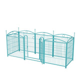 ZUN Dog Playpen Indoor 32 inch 8 Panels Metal Dog Pen Pet Dog Fence Outdoor Exercise Pen with Doors, W368P234003