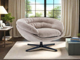 Modern Chenille Chair, 360&deg Swivel Club Chair/Accent Chair with Removable Cushion, Round N817P207777K