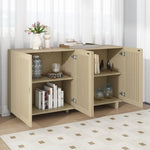 ZUN Modern Style Sideboard with Superior Storage Space, Hollow Door Design and 2 Adjustable Shelves for 38351251