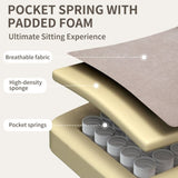 Accent Chair With Metal Black Legs,Comfy Chenille Club Fabric Armchair,Single Sofa Chair for Living W3042P262913