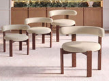 Solid Wood Dining Chairs Set of 4, Luxurious Chenille Upholstered Kitchen Chairs, Farmhouse Dining W6013P566315