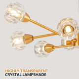 Modern Crystals, 9 Lights Golden for Living Room Bedroom, Dining Room W1340P189548