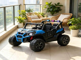 Blue 24V Kids Ride-On Car 2 Seater, Spring Suspension, 3 Speed, Remote Control & LED Lights 83451080