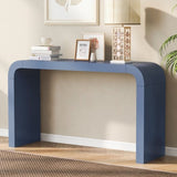 U_STYLE Minimalist Acacia Vneer Entryway Table with Two Legs,Stylish and Elegant Design,Suitable for N711P213374V
