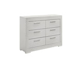 Blanca Modern Style 6- Drawer Dresser Made with Wood in White B009P243269