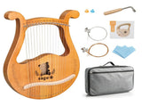 Panda 16-String Box Lyre Harp Natural Sapele Wood Finish 44308462