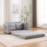 3-in-1 Upholstered Futon Sofa Convertible Sofa bed,Foldable Tufted Loveseat with W2325P183182