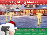 Christmas Star Solar Pathway, 8 Modes Waterproof Outdoor Decor, Romantic Holiday Ambiance 89731999