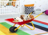 Kids Stainless Steel Wheelbarrow with All-Terrain Wheels, 66 LBS Weight Capacity Outdoor Play Toy 06569327