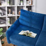 56.3" Velvet Round Arm Apartment Loveseat 75528308