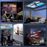 Projector with WiFi Bluetooth,FUDONI 5G WiFi Native 1080P Outdoor Projector 15000L Support 10038300