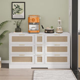 51.2 "Rattan Locker With Drawers, 9 Drawers, Metal Handles For Kitchen, Living Room, Bedroom W757P238063