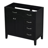 36" Bathroom Vanity without Sink, Cabinet Base Only, Bathroom Cabinet with Drawers, Solid Frame and WF296707AAB