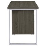 Weathered Grey 3-drawer Reversible Office Desk B062P145661