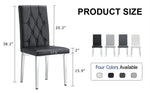 ZUN 4-piece dining chair set, modern style kitchen soft cushion high backrest, with embedded buttons, W1151132003