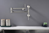 Wall mounted Filler Faucet, Modern Brass Filler Two-Attachment Wall Mount Folding Kitchen W2287P184324