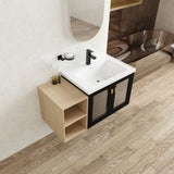 ZUN 40 Inch Wall-Mounted Bathroom Vanity With Sink, 12 inch + 28 inch Combination Cabinet 96914905