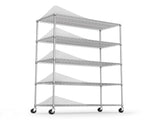 5 Tier 6000lbs Heavy Duty Adjustable Storage Rack Metal Shelf Wire Shelving Unit with Wheels & Shelf W155083057