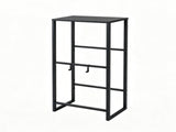 3-Tier Adjustable Tilt Beer Crate Storage Rack, Heavy Duty Metal Beverage Organizer with Hooks, 94120118