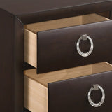 Dark Merlot 2-Drawer Nightstand with Hairpin Legs B062P181329