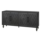 ZUN Carved Flower Door Large Storage Cabinet With Metal Handle Suitable For Living Room, Kitchen, 56157456