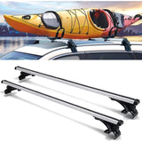 ZUN 2pcs universal roof rack crossbars, suitable for trackless cars, bicycles, kayaks, skis, canoes, 10520153