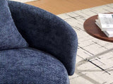 30"W Modern Round 360&deg Swivel Barrel Accent Chair with Pillow, Chenille Upholstered Comfy Barrel W3118P462482