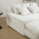 COOLMORE Chenille 2-seater lazy sofa With 5 back pillows,Comfy Sofa- Deep Seat Couch for Living W395P197923