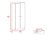 Buxton Rectangle 2-Door Storage Tall Cabinet Carbon Espresso and Black Wengue B06280489