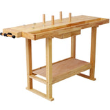 55-Inch Wood Workbench - Wooden Workbench for Garage Workshop and Home, with Bar Clamps Set 24 inch 93079280