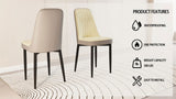 A set of 2 dining chair, modern style chair made of high-quality PU Leather fabric with thick soft W2189P168412