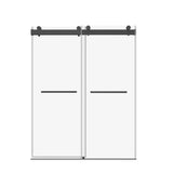 56 to 60 in. W x 76 in. H Double Sliding Frameless Soft-Close Shower Door with Premium 3/8 Inch W1573126510