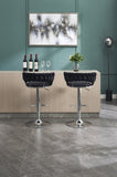 Set of 2 Bar Stools,with Chrome Footrest and Base Swivel Height Adjustable Mechanical Lifting Velvet W1249P247737
