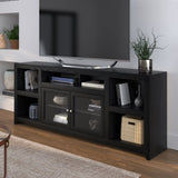 ZUN 75 inch TV Stand Console for TVs up to 90 inches, No Assembly Required, Mocha Finish B108P160183