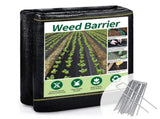 XISHAN 6'X100' Black HDPE 90 Gram Weed Barrier Fabric 72844083