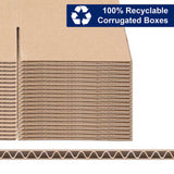 50pcs 8 "x 8" x 8 " thick 3mm corrugated cardboard box in kraft paper color 22717955