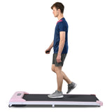 ZUN 2 in 1 Under Desk Electric Treadmill 2.5HP, Remote Control, Display, Walking Jogging Running Machine MS299246AAH