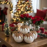 6PCS Set of 3.9" Christmas Ball Ornaments Glass Holiday Decorations for Christmas Tree Party Hanging 52544399