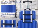 6-Piece Luggage Set, Durable Hardshell ABS Suitcase with Spinner Wheels, TSA Lock, Side Hooks, N730P354689D